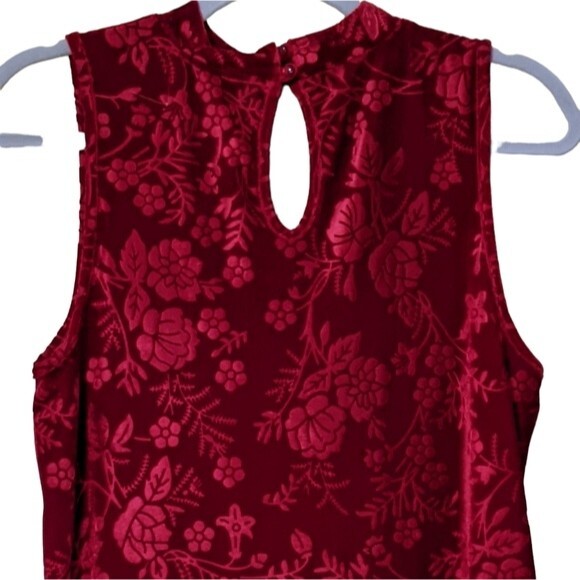 Magnolia Skye velvet textured floral swing dress event, semi formal size M - Picture 7 of 8